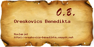 Oreskovics Benedikta névjegykártya